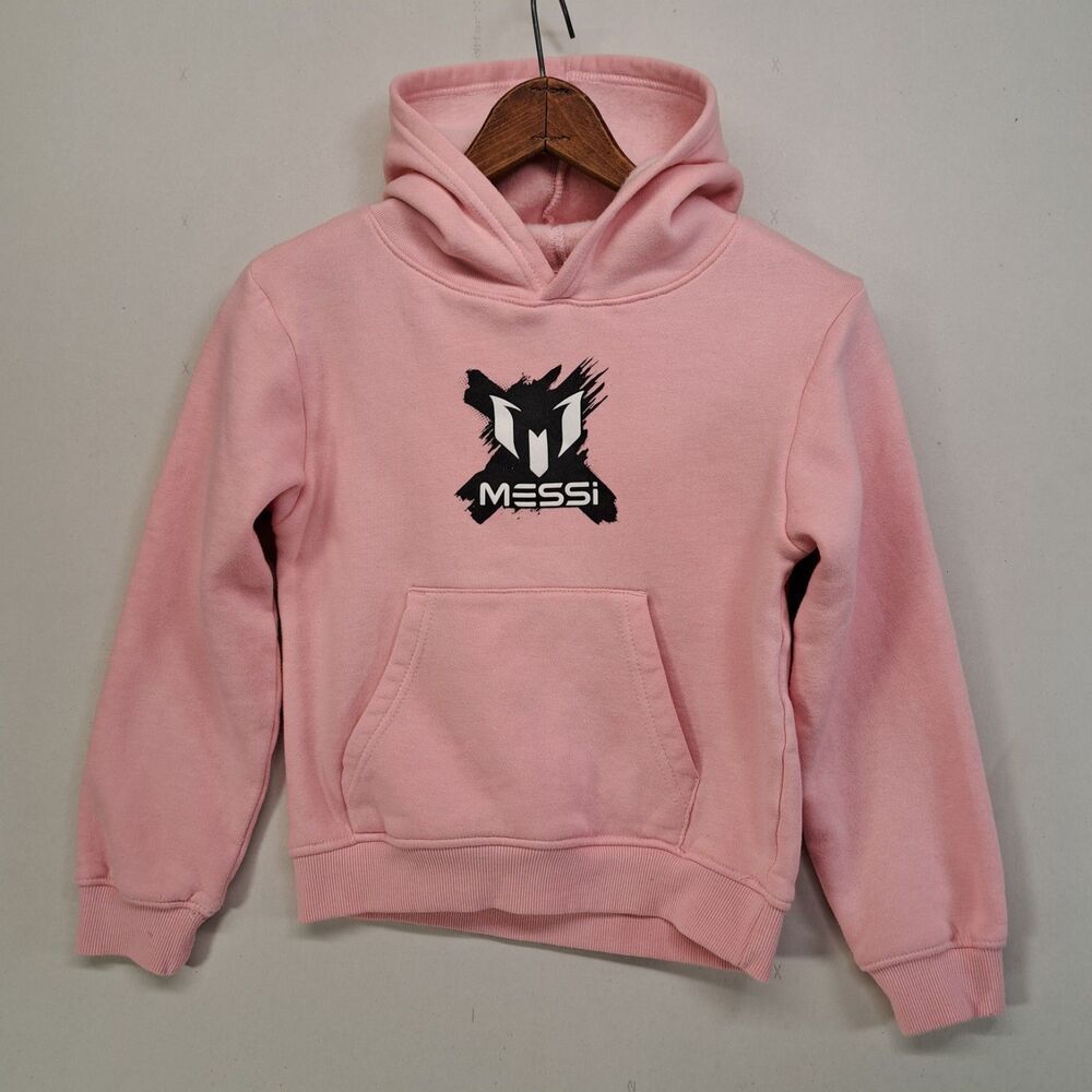 Messi Collection Hoodie Pink Youth Small Inter Miami Style Soccer Pullover